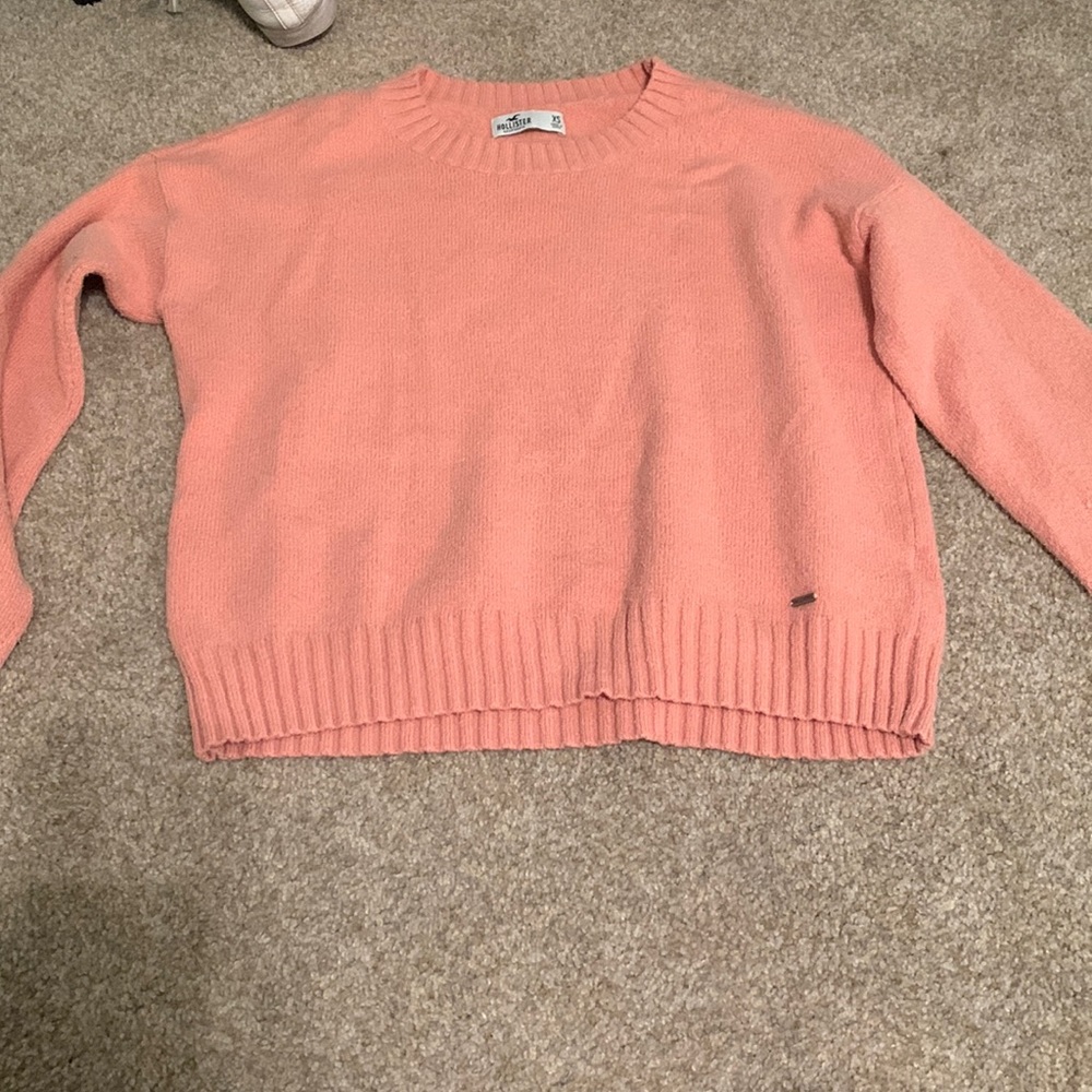 Hollister coral sweater